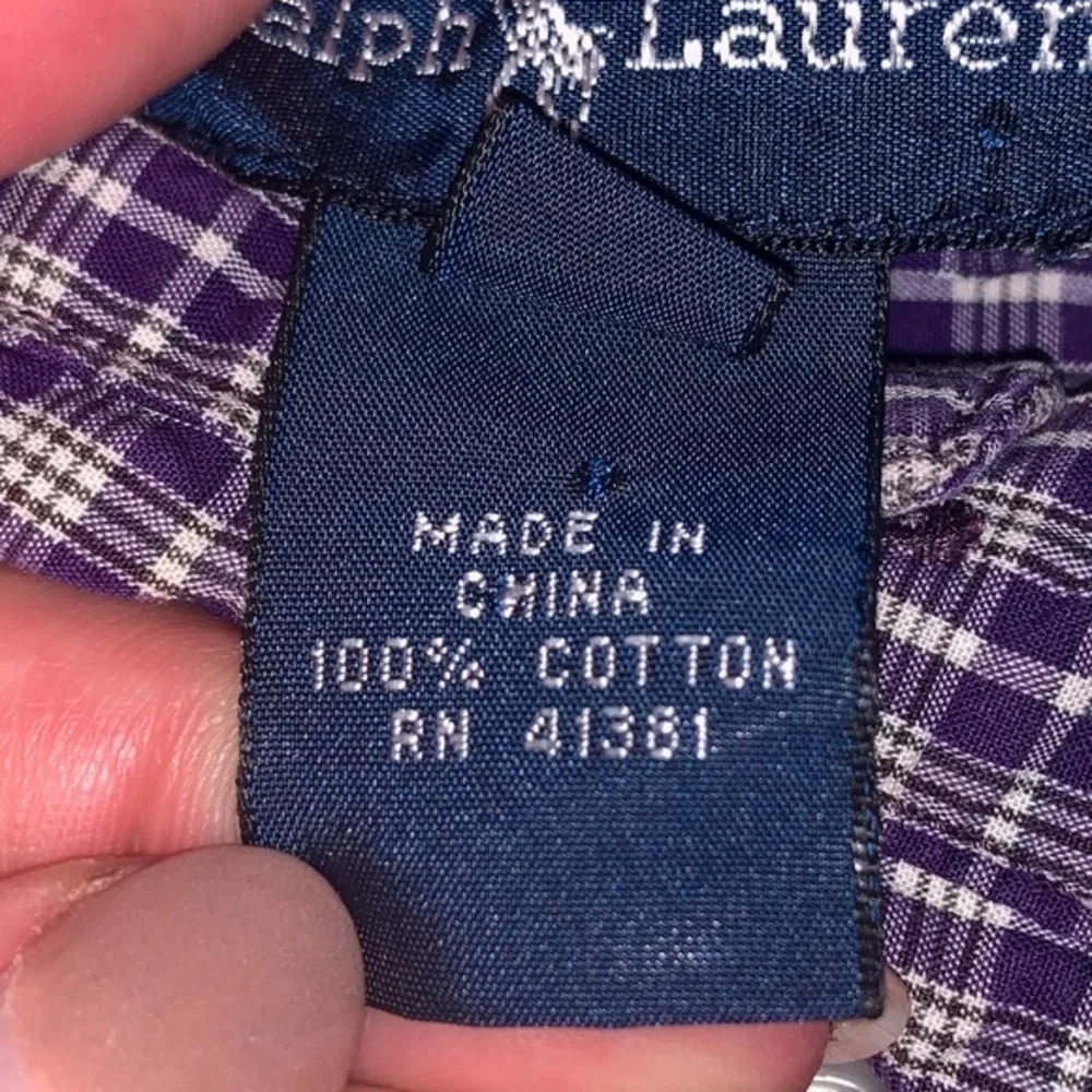 Ralph Lauren Youth Purple Button Down Shirt Size 4